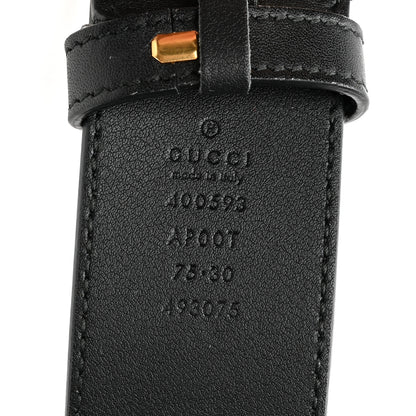Gucci Calfskin Double G 40mm Belt 75 30 Black 3 of 5