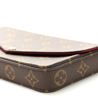 Louis Vuitton Monogram Pochette Felicie Chain Wallet Fuchsia 9 of 9