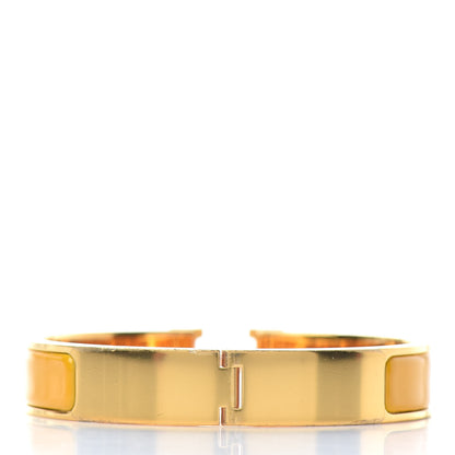 Hermes Enamel Narrow Clic Clac H Bracelet GM Jaune Madras 3 of 4