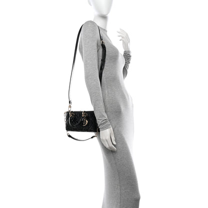 Christian Dior Patent Cannage Small Lady D-Joy Black 2 of 14