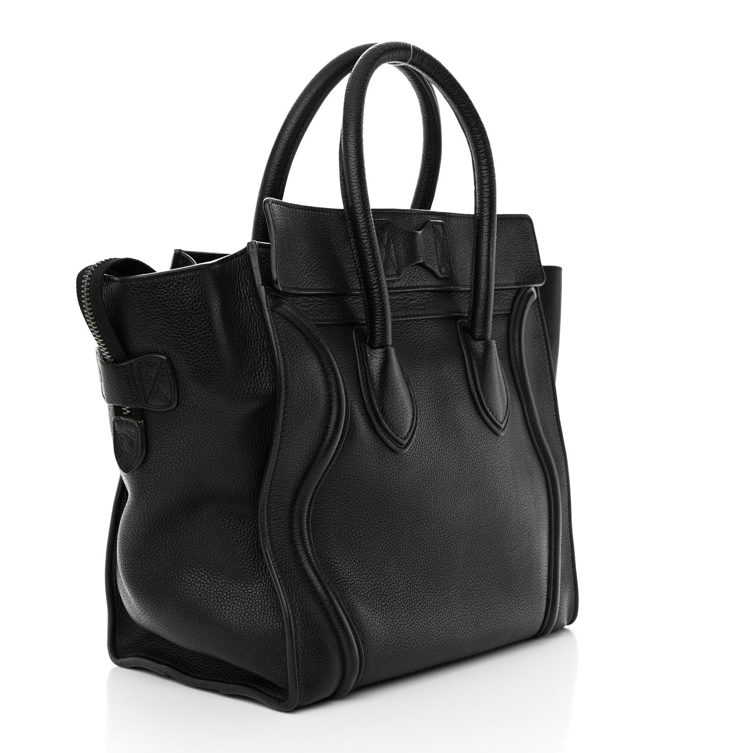 Celine Drummed Calfskin Mini Luggage Black 3 of 12