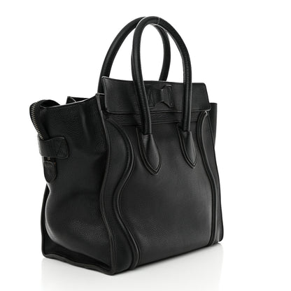 Celine Drummed Calfskin Mini Luggage Black 3 of 12