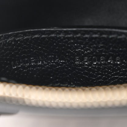 Balenciaga Signature Grained Calfskin XXS Ville Top Handle Bag Black White 7 of 14