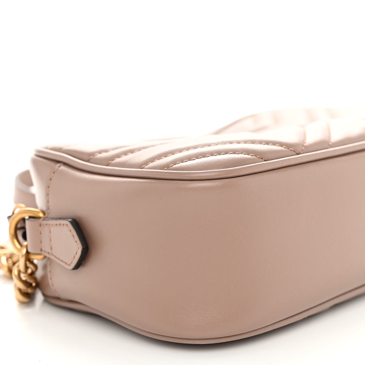 Calfskin Matelasse Small GG Marmont Chain Shoulder Bag Porcelain Rose