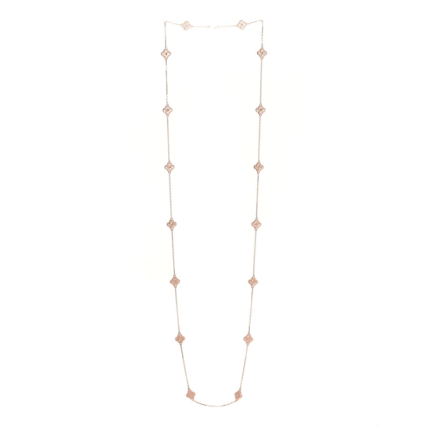18K Rose Gold 16 Motifs Sweet Alhambra Necklace