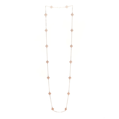 Van Cleef & Arpels 18K Rose Gold 16 Motifs Sweet Alhambra Necklace 3 of 6