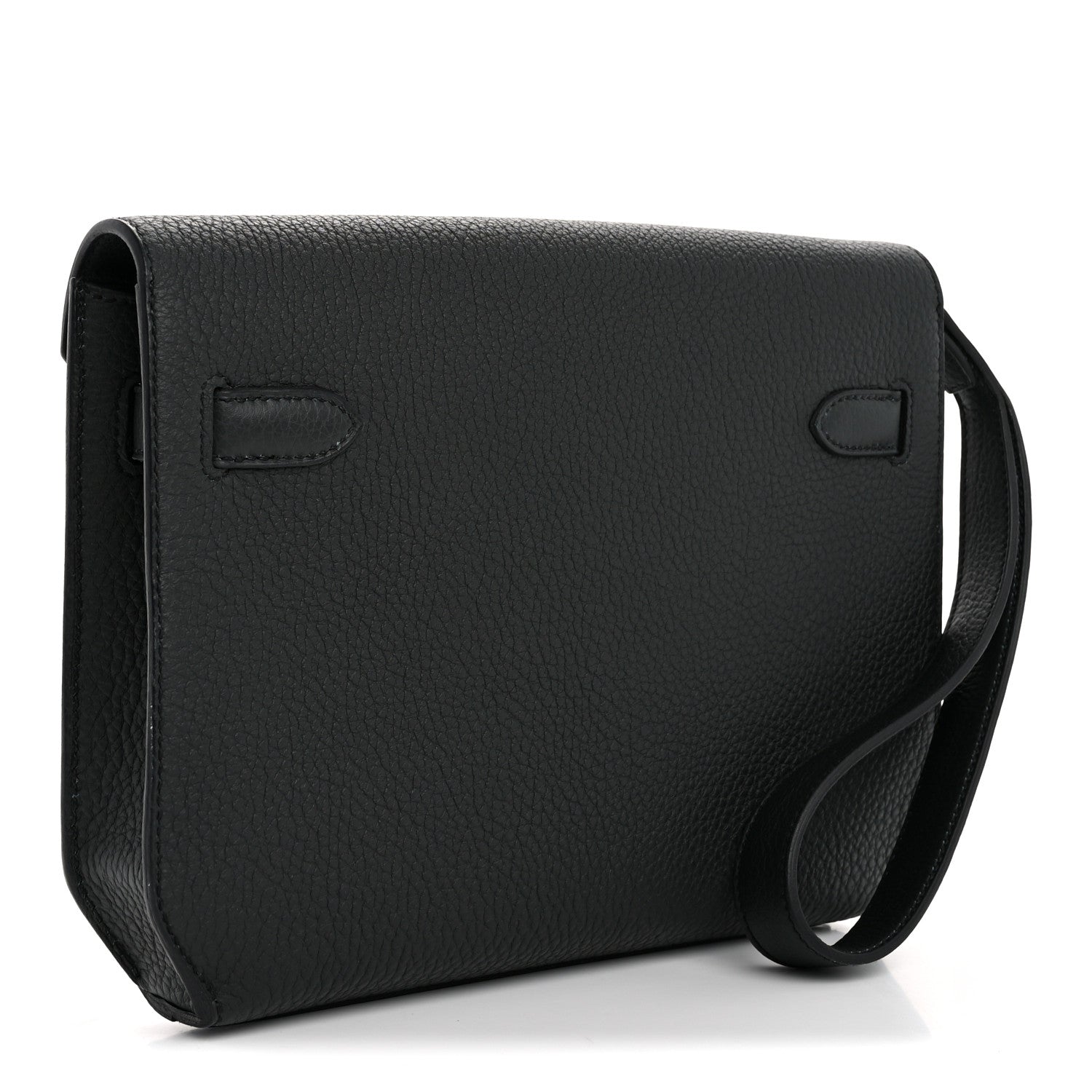 Hermes Togo Kelly Depeches 25 Pouch Black 3 of 8