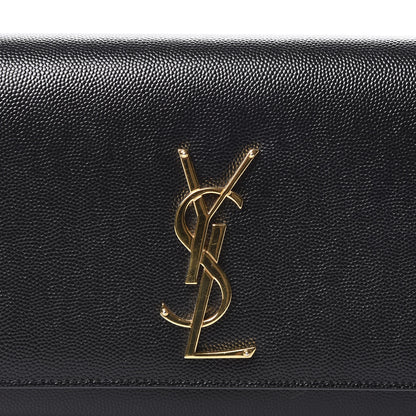 Saint Laurent Grain De Poudre Monogram Cassandre Clutch Black 9 of 9