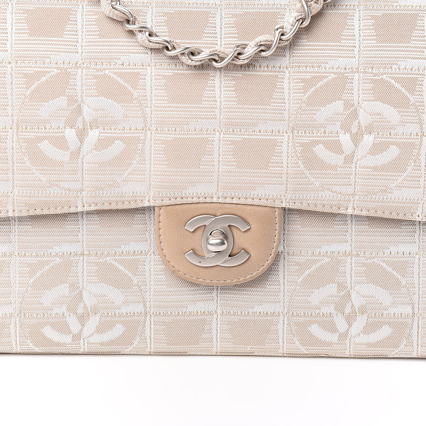 Nylon Medium Travel Flap Light Beige