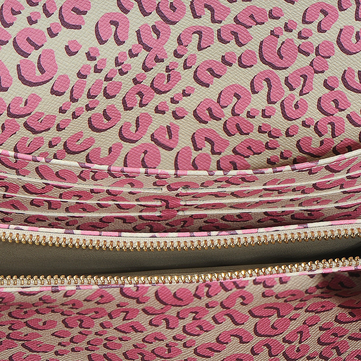 Monogram Leopard Sarah Wallet Blanc Corail