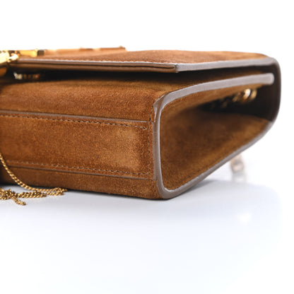 Saint Laurent Suede Small Classic Monogram Kate Tassel Satchel Light Ochre 10 of 17