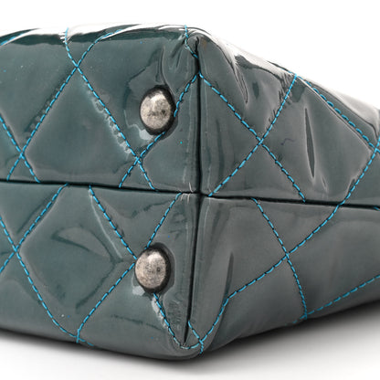 Chanel Patent Quilted Quilted Reissue 2.55 Tote Blue 10 of 12