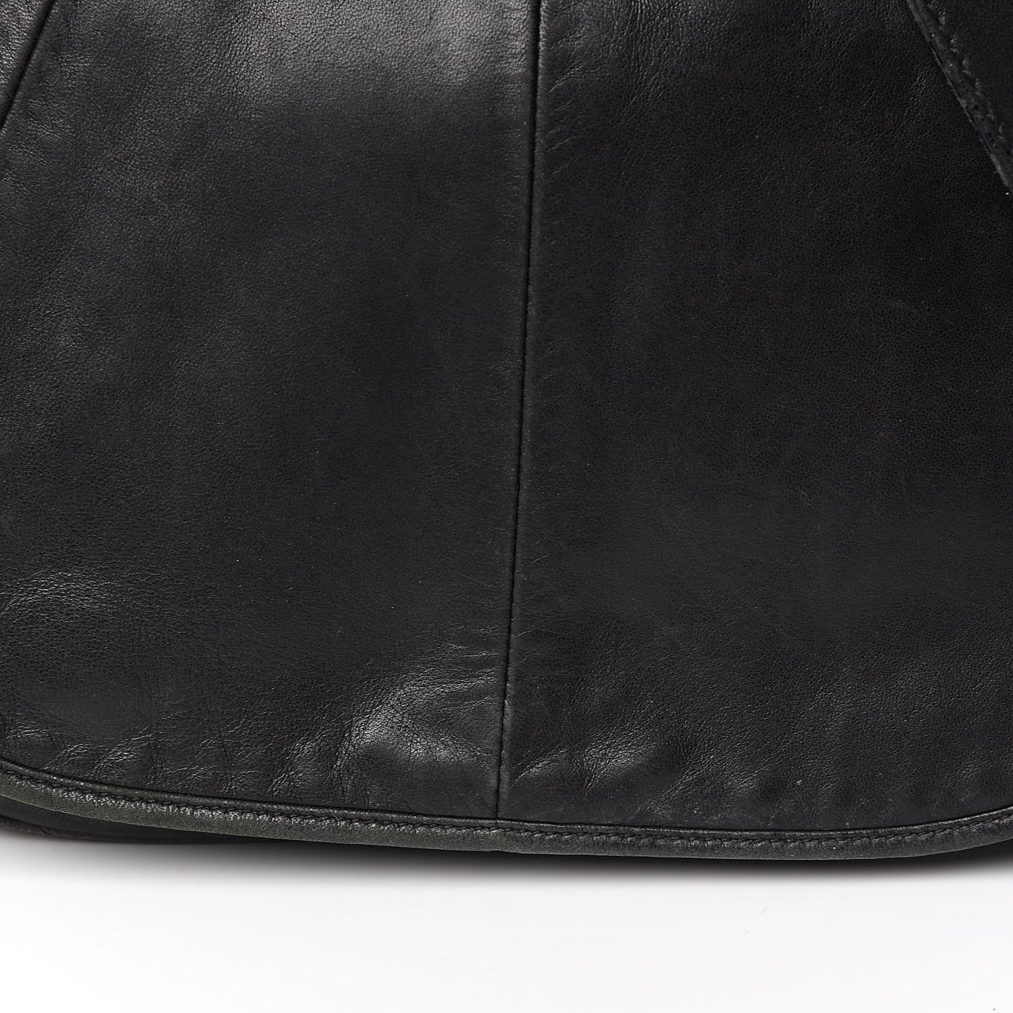Lambskin Horn Messenger Bag Black