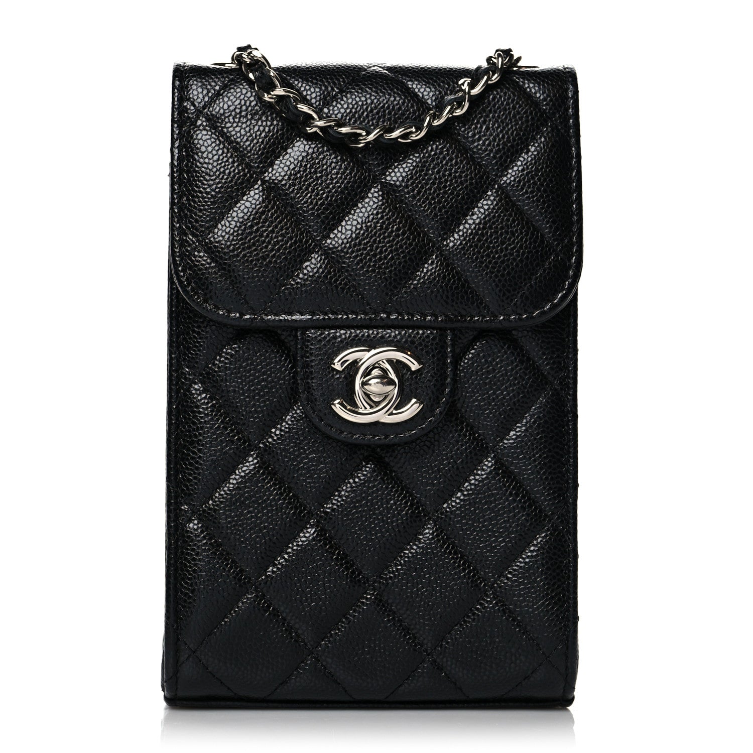 Chanel Caviar Quilted Classic Phone Holder Black 1 of 12