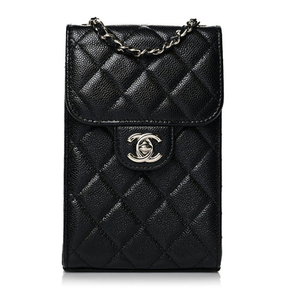 Chanel Caviar Quilted Classic Phone Holder Black 1 of 12