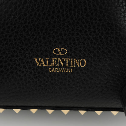 Valentino Garavani Grained Calfskin Medium Rockstud Backpack Black 8 of 8