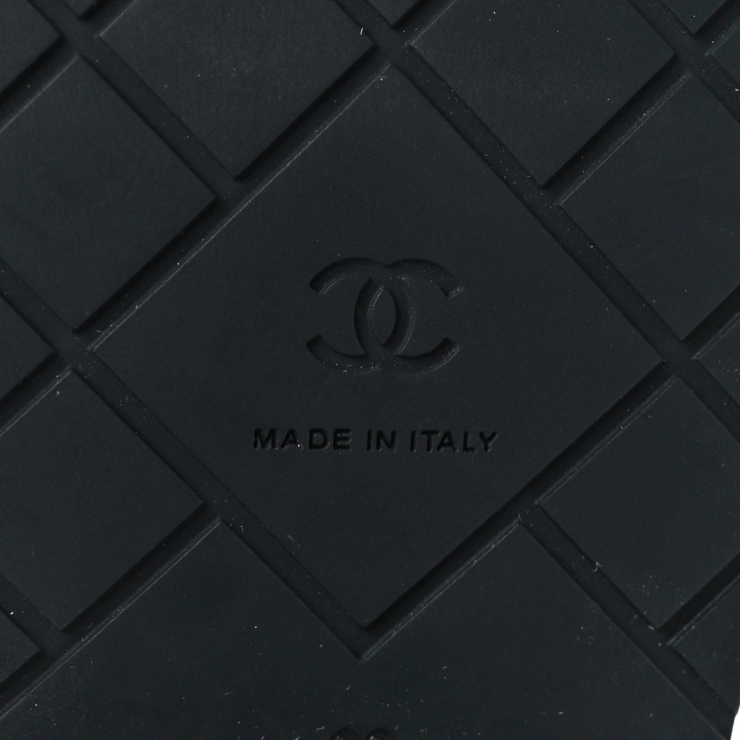 Lambskin Quilted CC Mules Wedge Sandals 36 Black