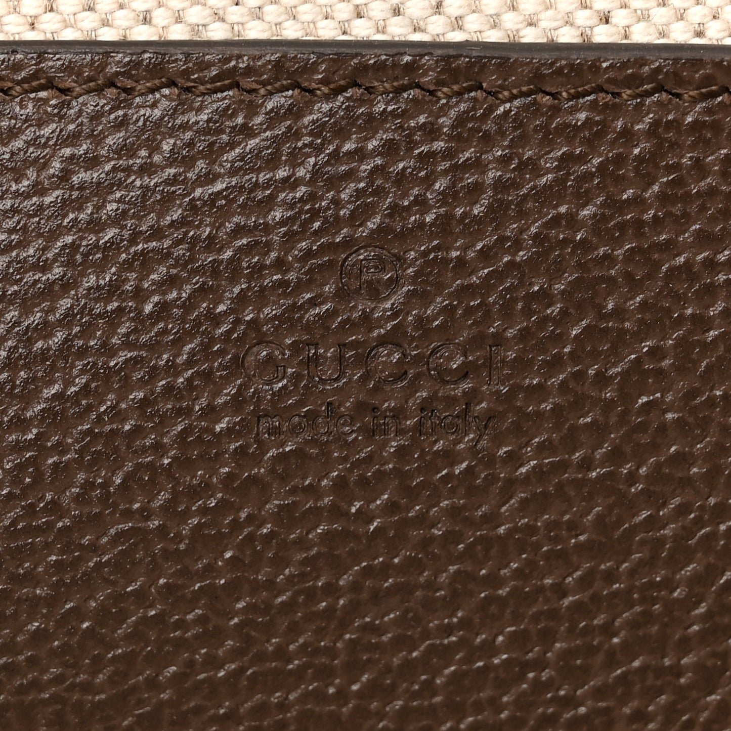 GG Supreme Monogram Textured Dollar Calfskin Web Mini Ophidia Envelope Shoulder Bag Beige Ebony