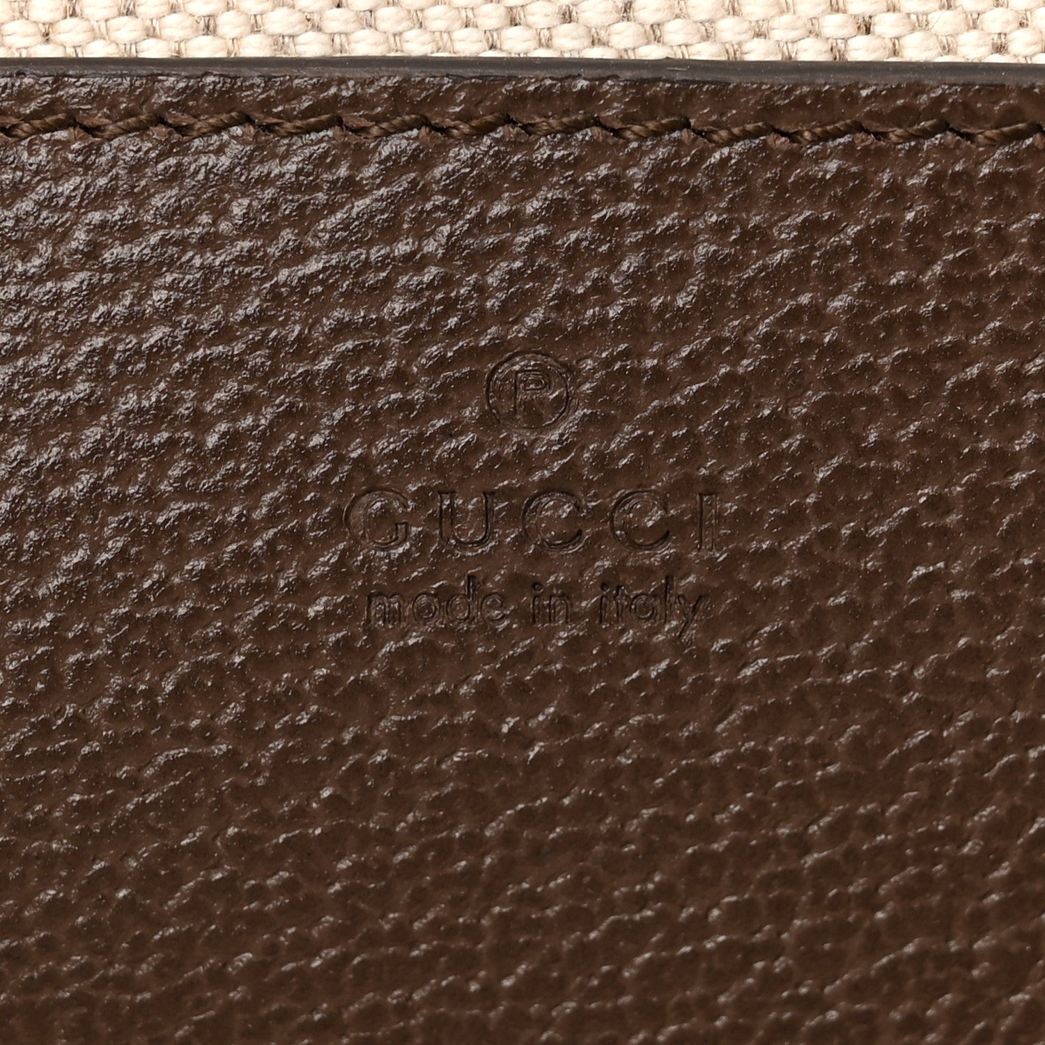 Gucci GG Supreme Monogram Textured Dollar Calfskin Web Mini Ophidia Envelope Shoulder Bag Beige Ebony 5 of 10
