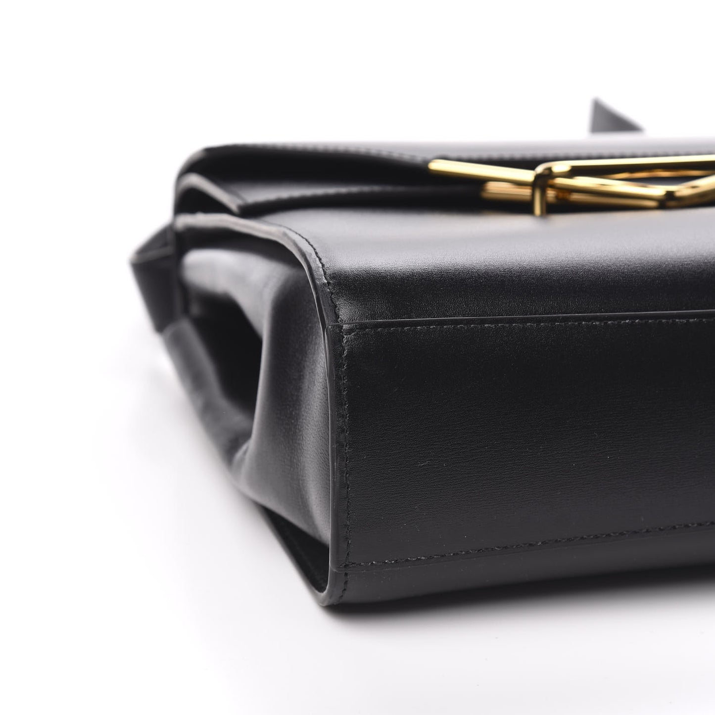 Box Calfskin Nappa Clip Bag Black