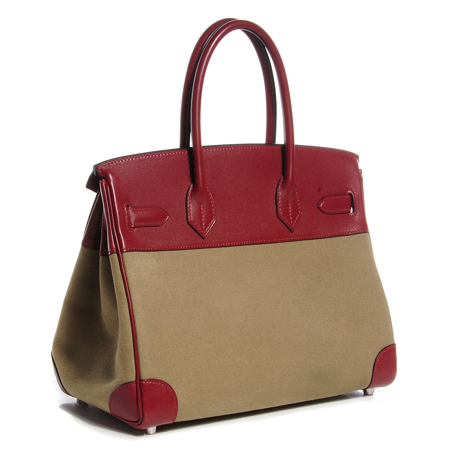 Hermes Toile Swift Birkin 30 Rouge H 18 of 24