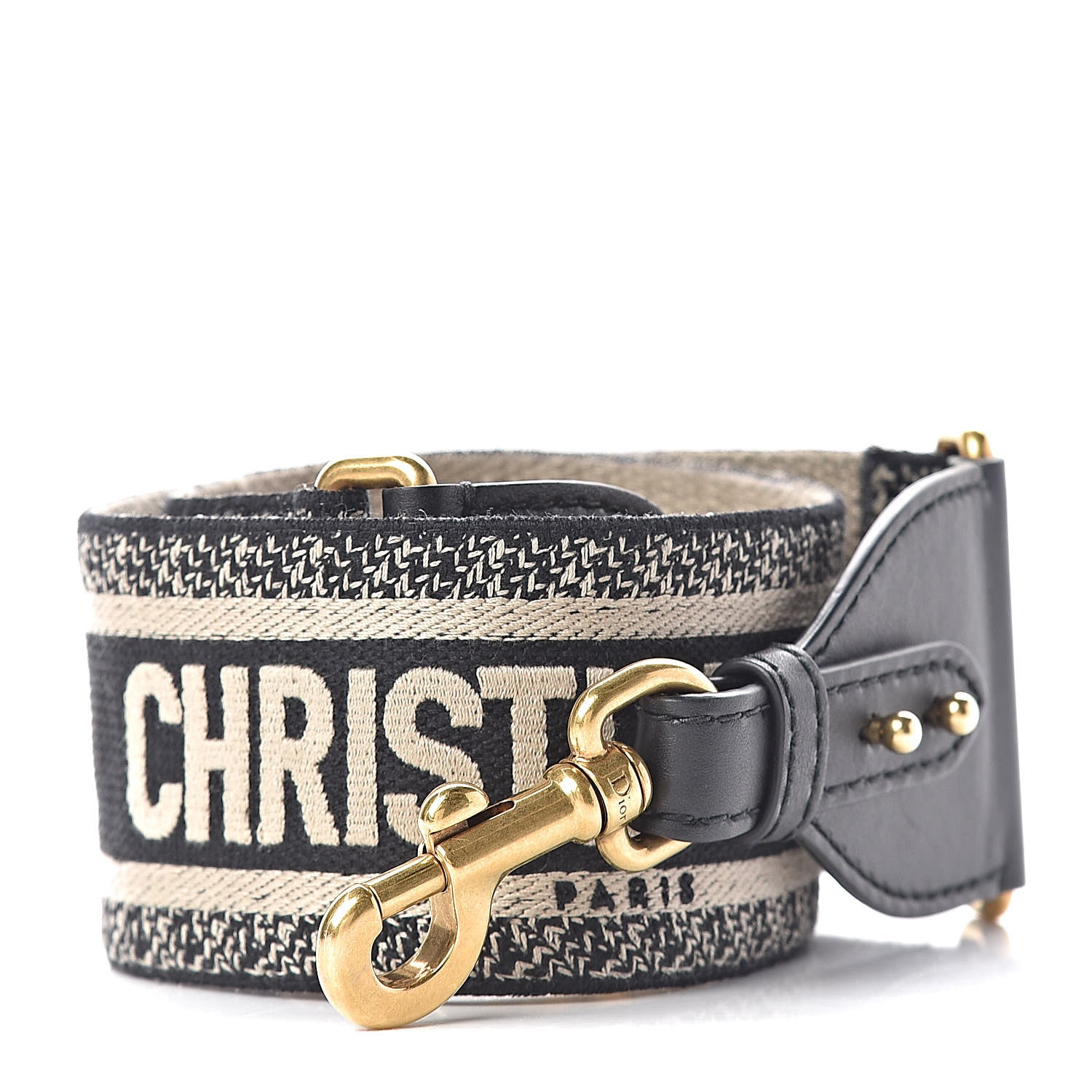 Christian Dior Canvas Embroidered Shoulder Strap Blue 1 of 5