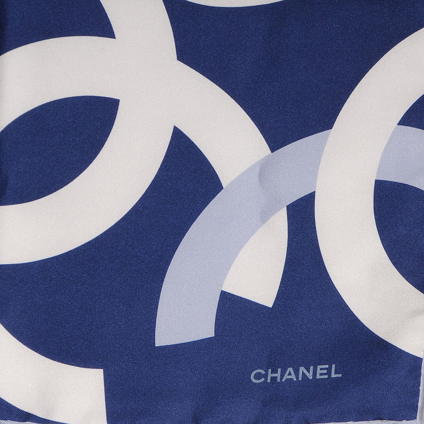 Silk CC Logo Scarf Blue Pink