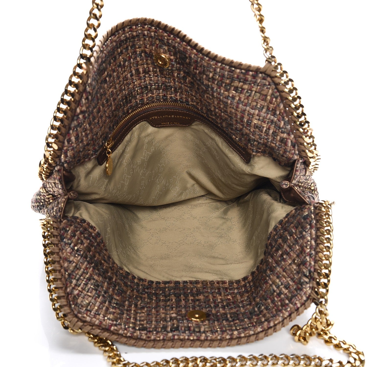 Stella McCartney Metallic Woven Boucle Falabella Gold 10 of 15