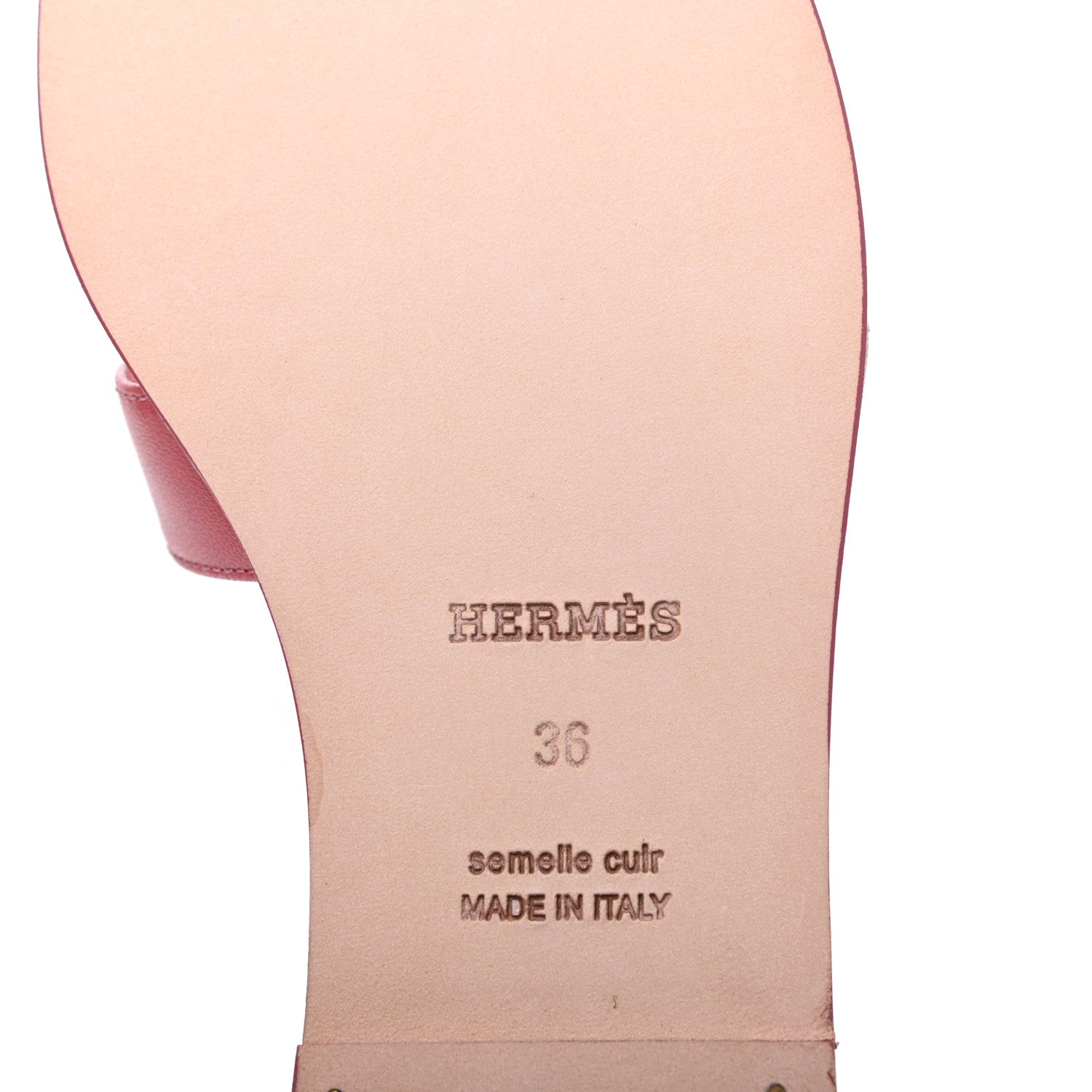 Hermes Chevre Oran Sandals 36 Rouge Blush 6 of 9
