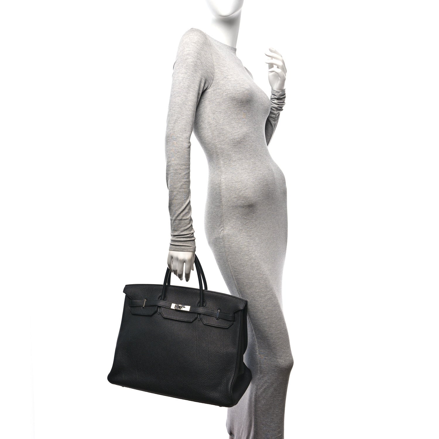 Hermes Taurillon Clemence Birkin 40 Black 2 of 14