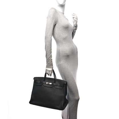 Hermes Taurillon Clemence Birkin 40 Black 2 of 14
