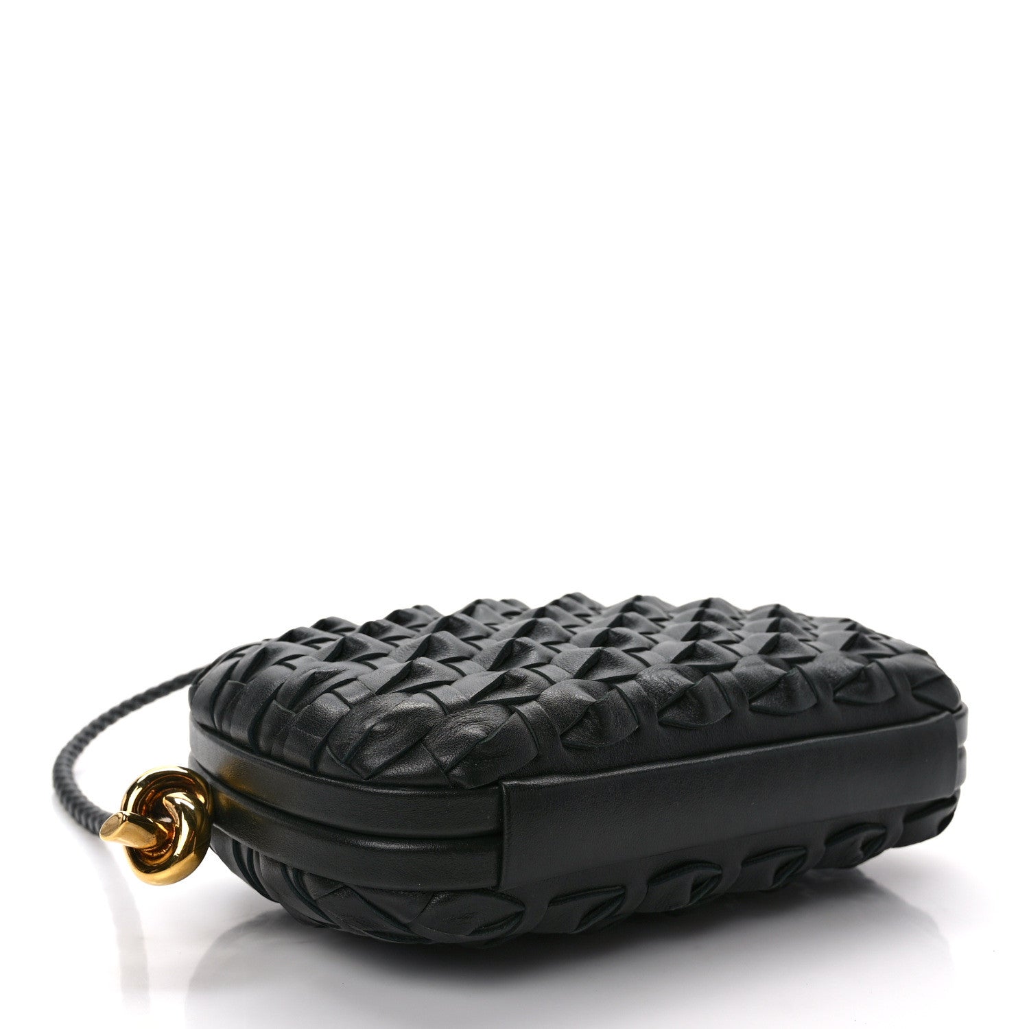 Bottega Veneta Grained Lambskin Intreccio Knot On Strap Dark Green 4 of 9