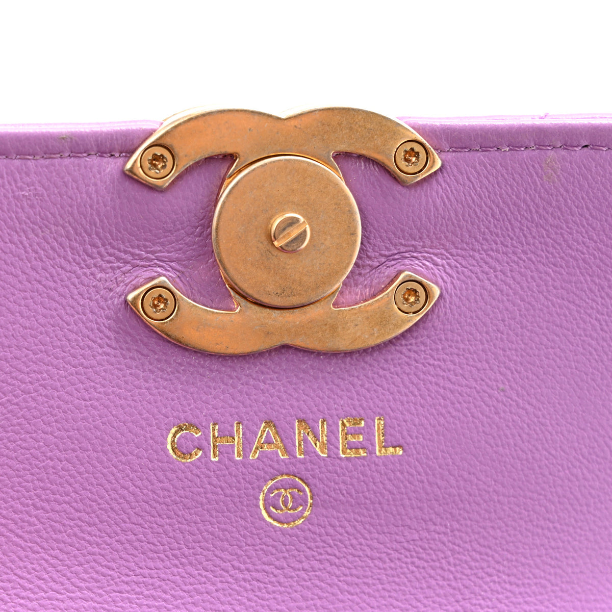 Chanel Lambskin Lacquered Metal Quilted Flap Chain Belt Bag Purple 6 of 14