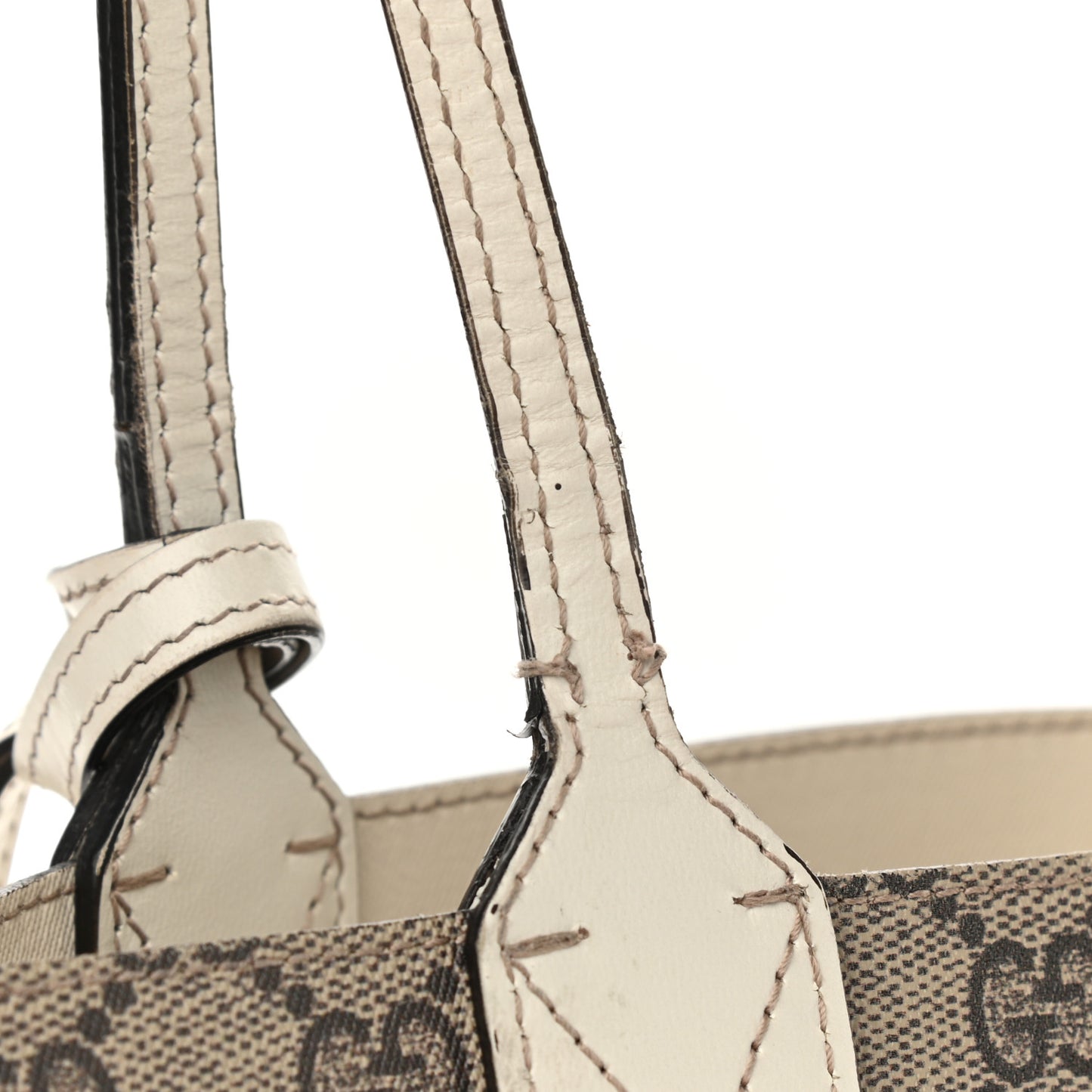 GG Supreme Monogram Medium Reversible Tote Beige White