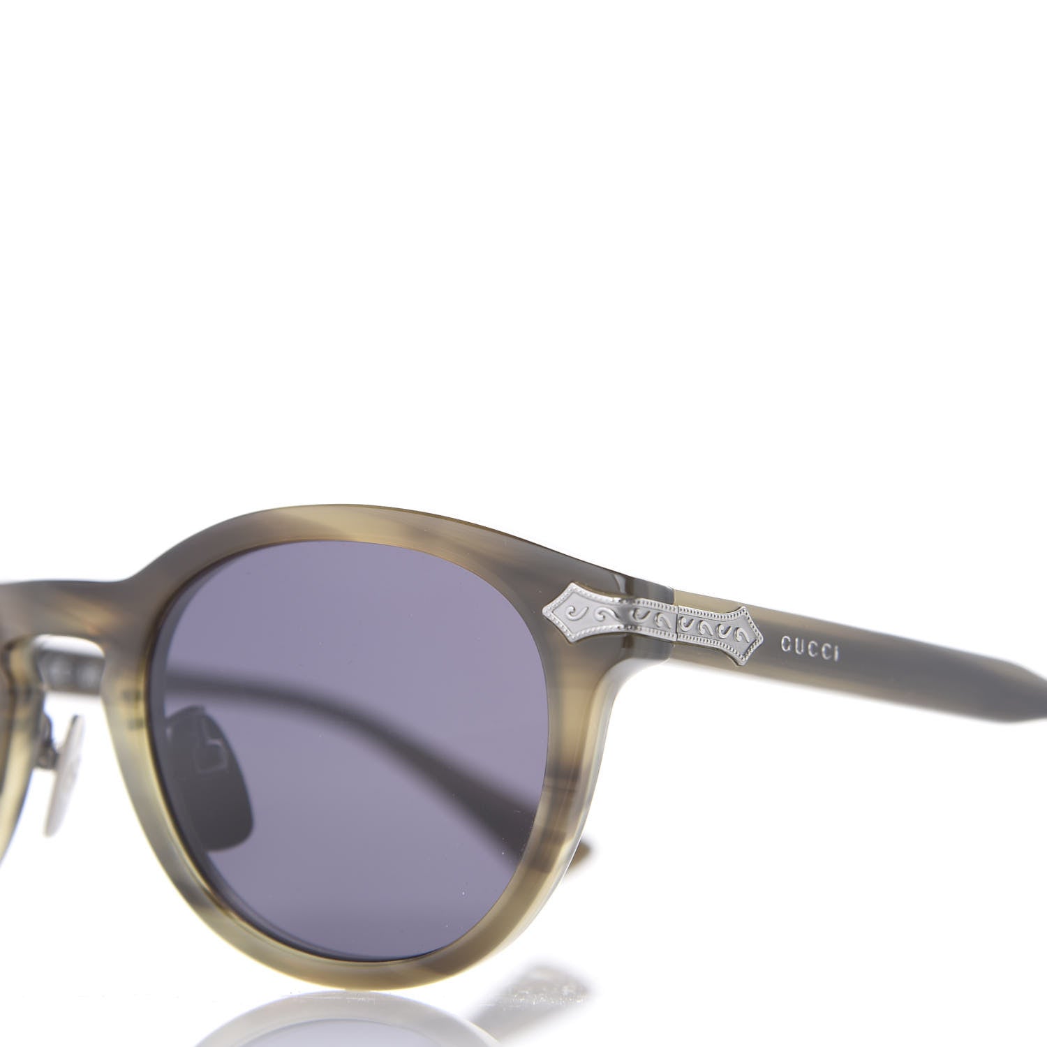 Gucci Acetate Round Metal Sunglasses GG0071S 7 of 9