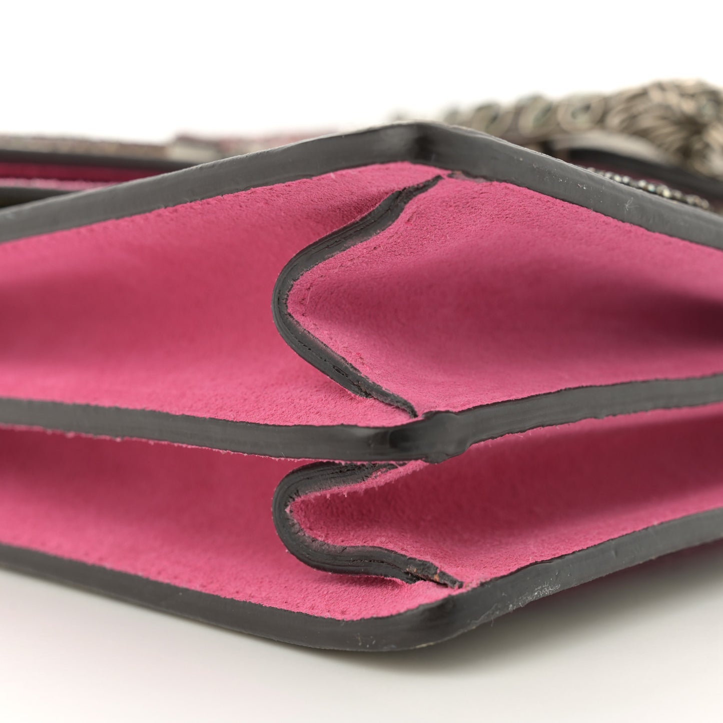 GG Supreme Monogram Suede Pierced Heart Embroidered Medium Dionysus Shoulder Bag Beige Ebony Pink Tropical Flower