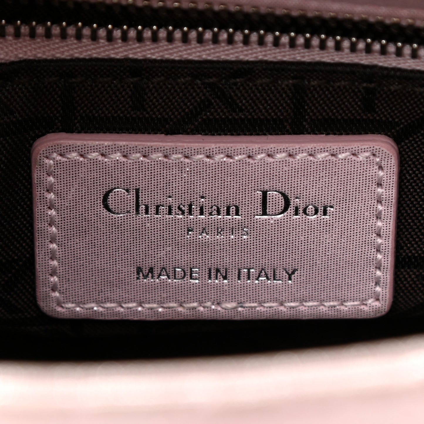 Metallic Lambskin Cannage Mini Lady Dior Lotus