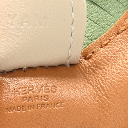 Hermes Milo Lambskin Grigri Rodeo Horse Bag Charm PM Sesame Vert Criquet Craie 3 of 4