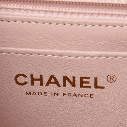Chanel Calfskin Chevron Quilted Mini Square Flap Light Pink 6 of 8