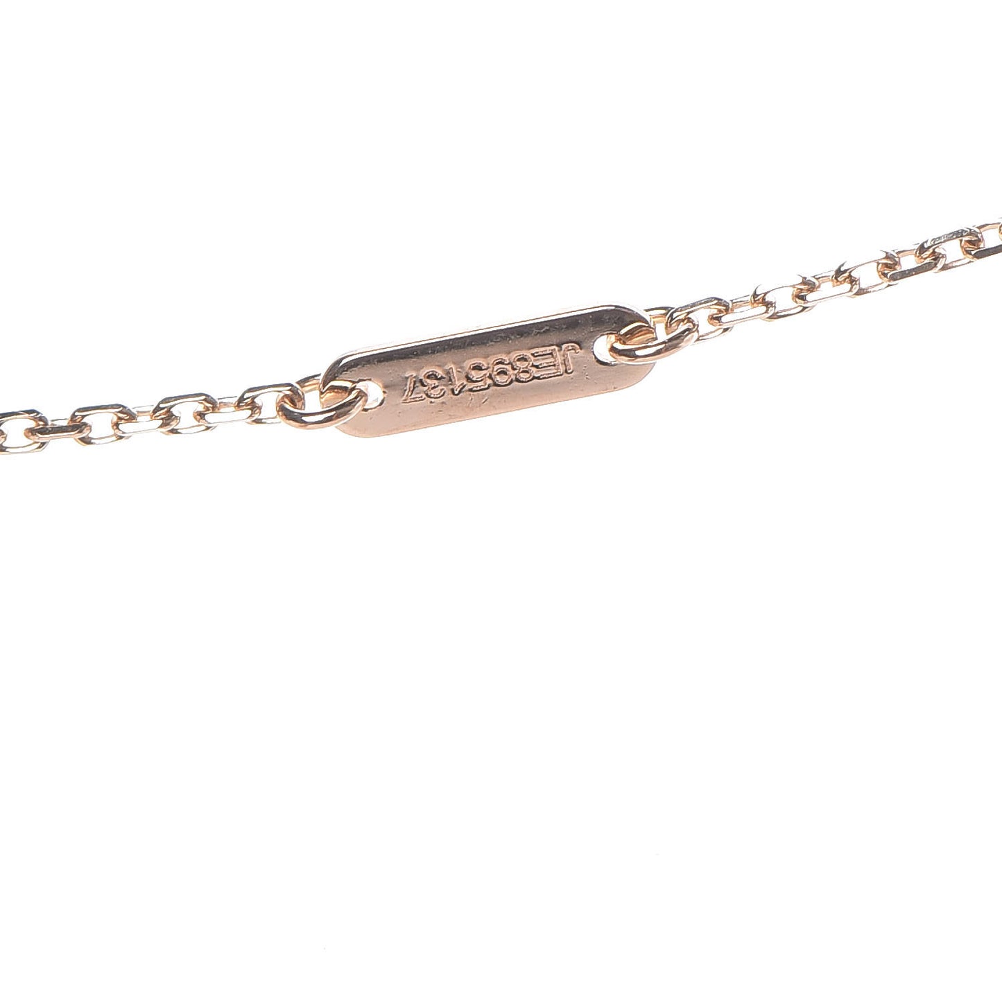 18K Rose Gold Carnelian Sweet Alhambra Pendant Necklace