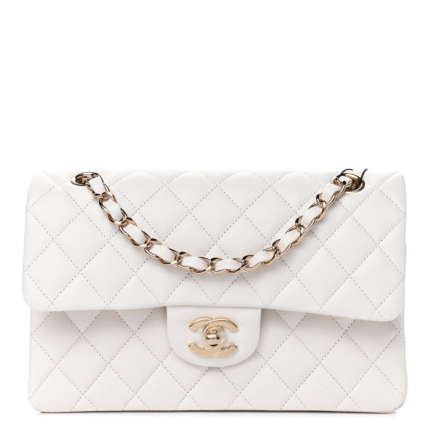 Chanel Caviar Quilted Small Double Flap White 1 of 4