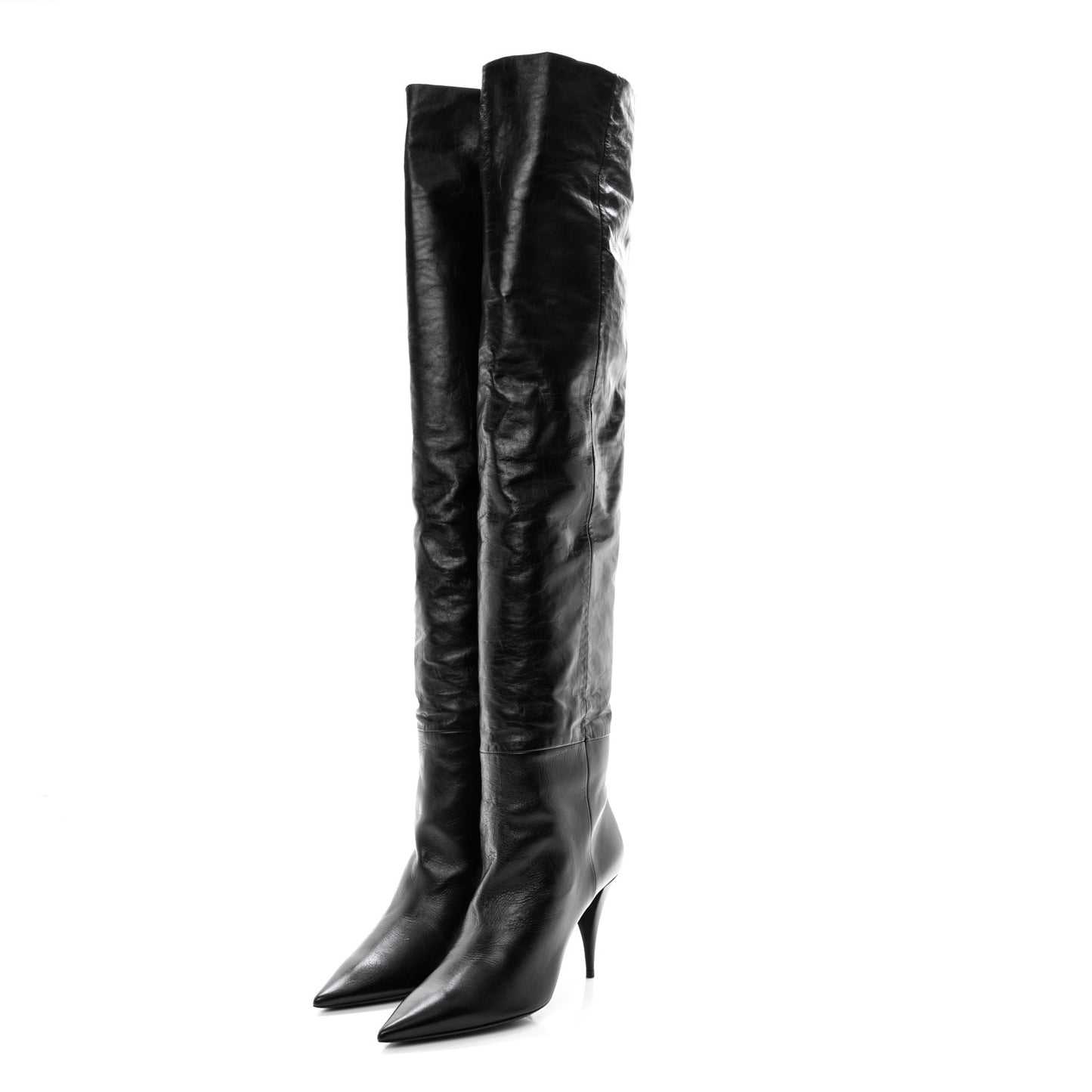 Calfskin Kiki Over The Knee Boots 39 Black