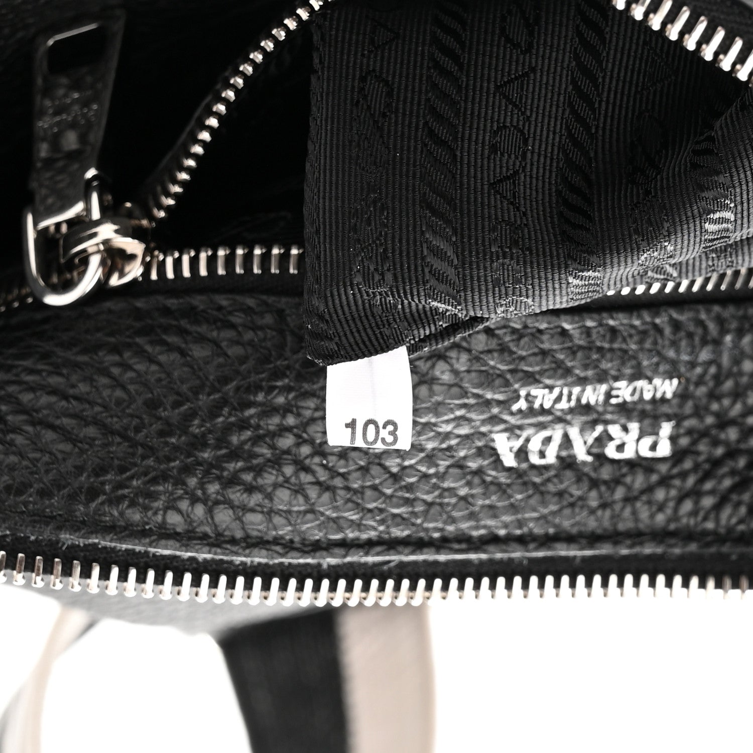 Prada Vitello Daino Crossbody Bag Black 6 of 10
