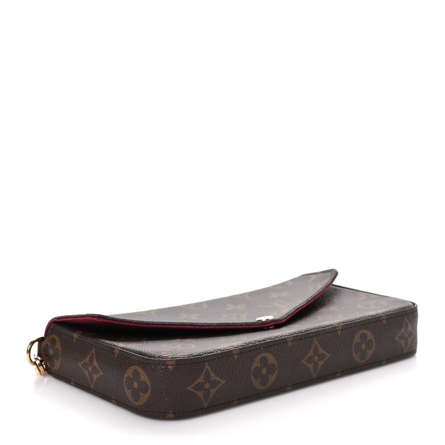 Louis Vuitton Monogram Pochette Felicie Chain Wallet Fuchsia 5 of 10