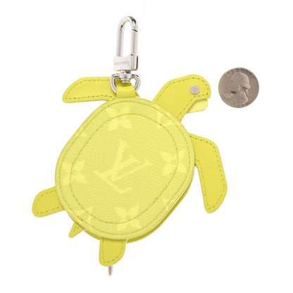 Louis Vuitton Monogram Calfskin Turtle Pouch Bag Charm Lime 2 of 6