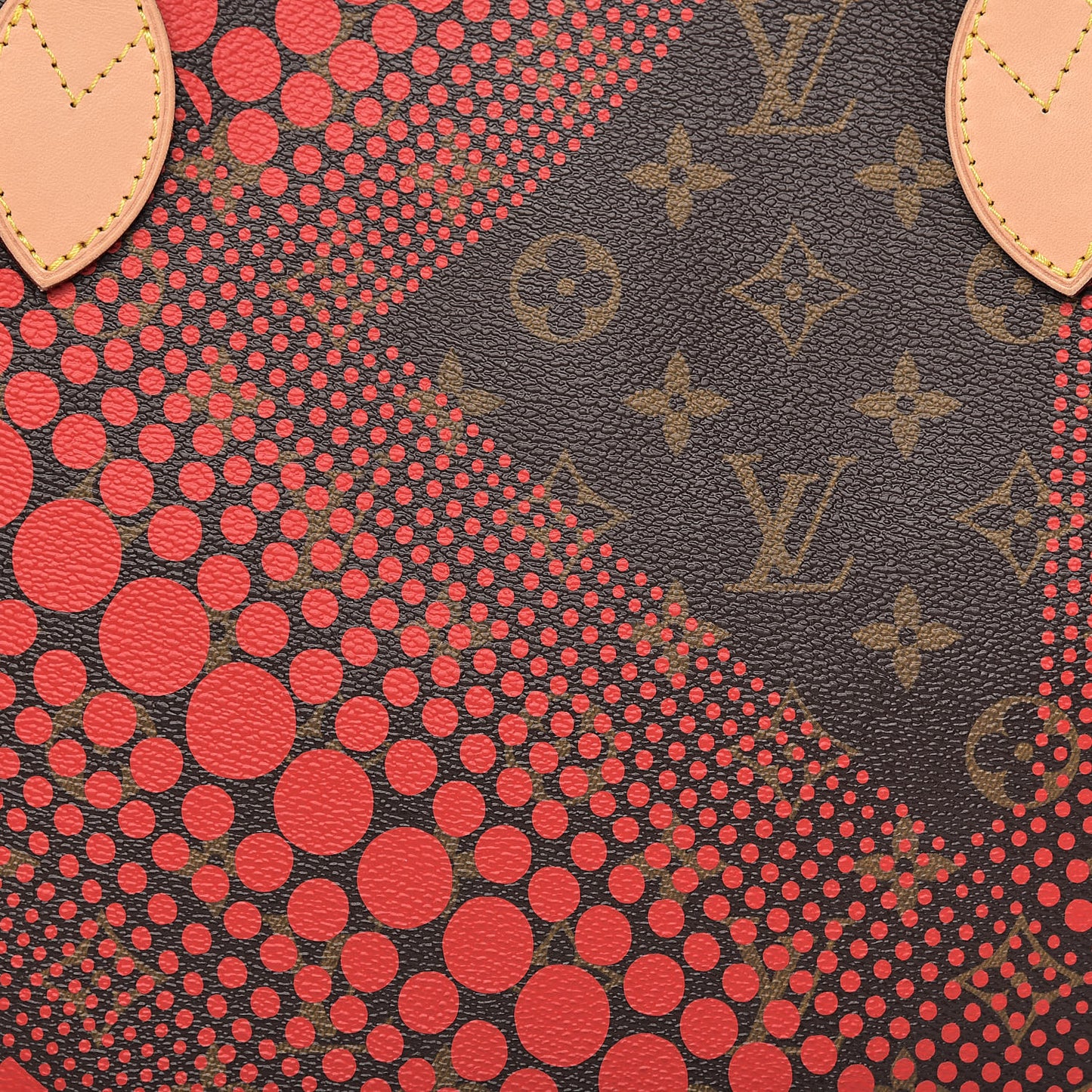 Monogram Kusama Waves Neverfull MM Red