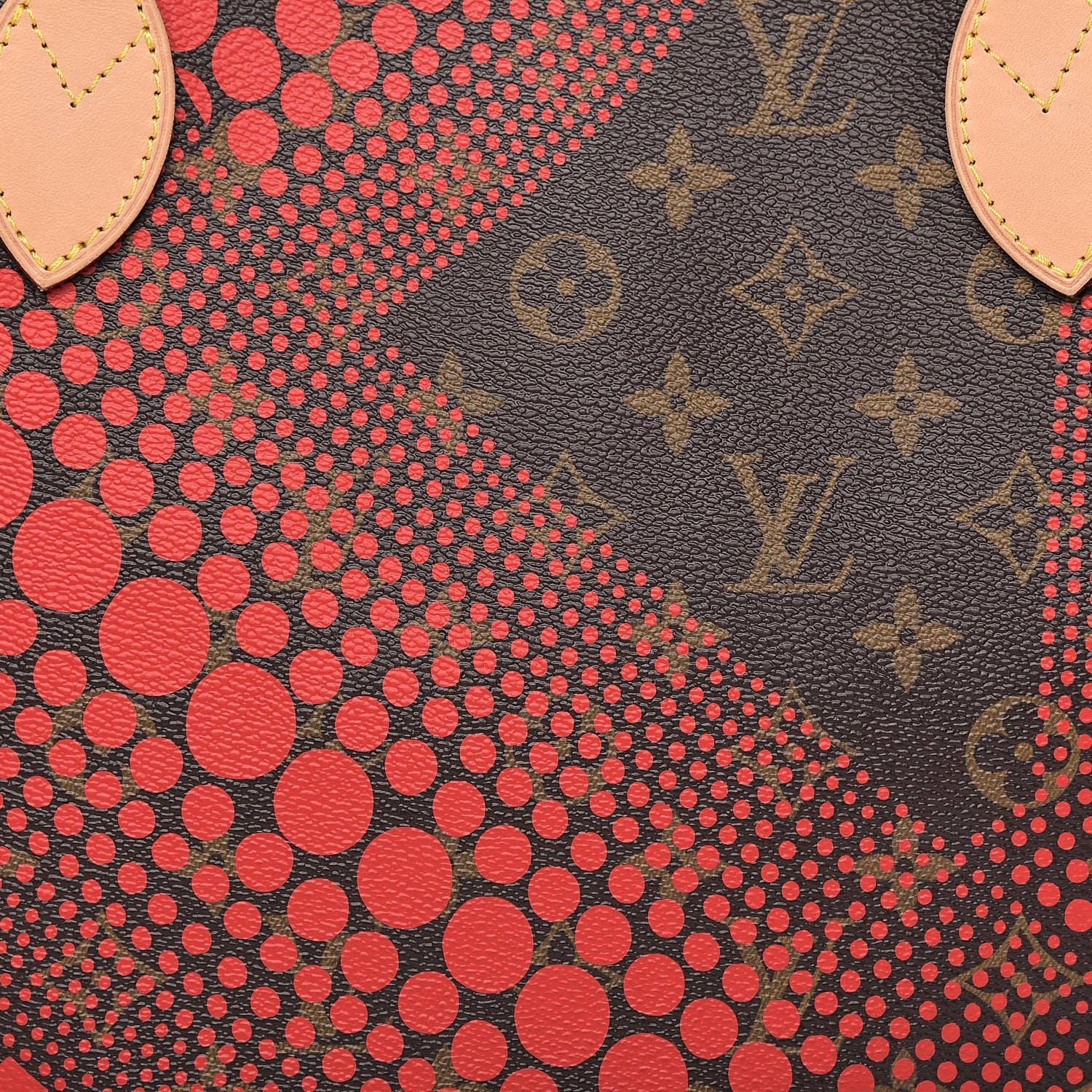 Louis Vuitton Monogram Kusama Waves Neverfull MM Red 10 of 11