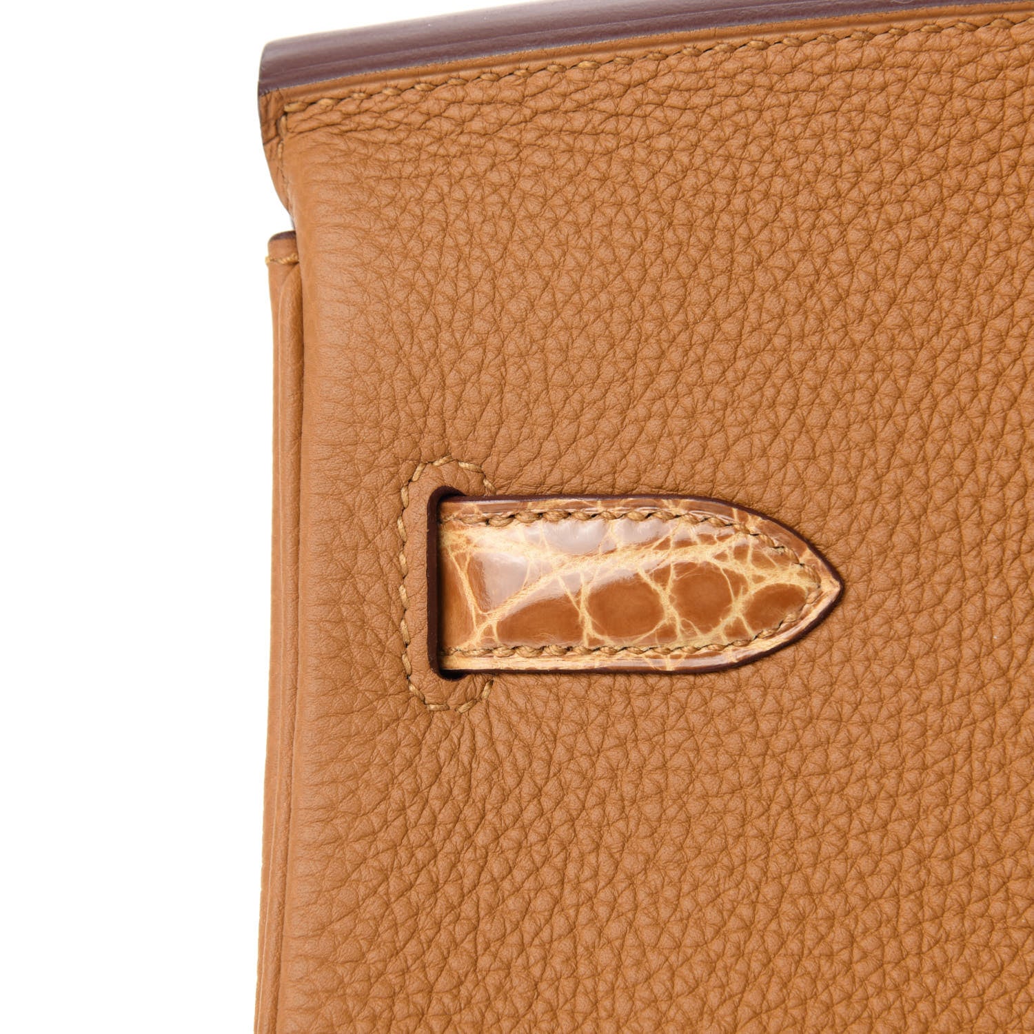 Hermes Togo Shiny Niloticus Crocodile Birkin Touch 30 Caramel
