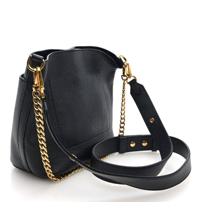 Louis Vuitton Calfskin Lock and Walk Bucket Black 3 of 8