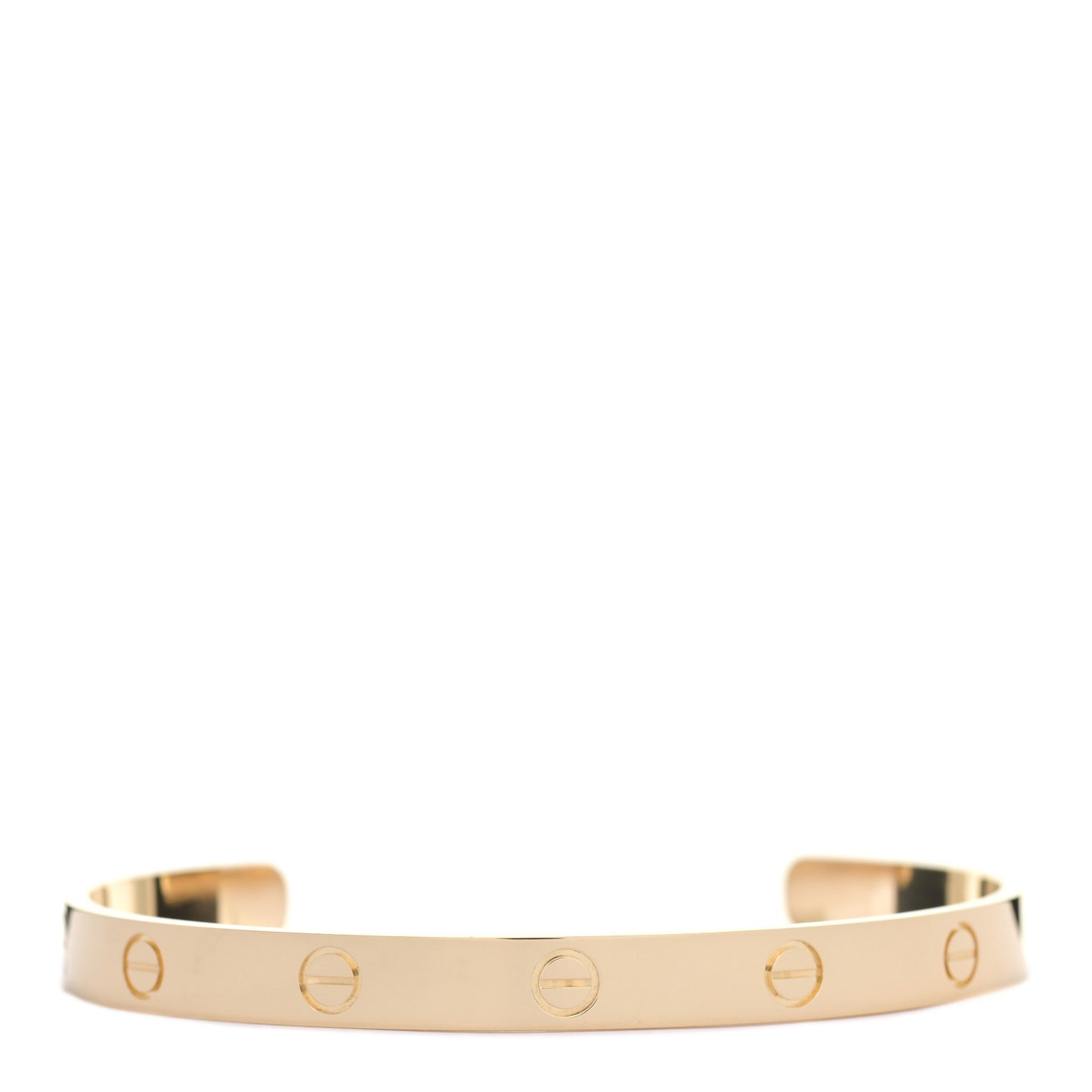 18K Yellow Gold LOVE Cuff Bracelet 19